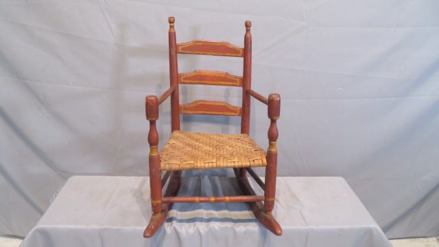 Painted early child's rocker (1 of 5)