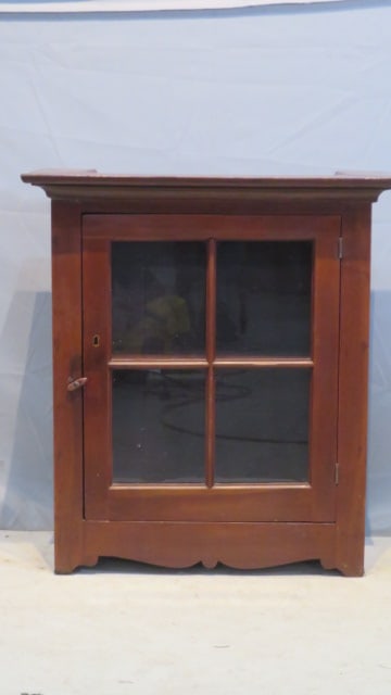 Cherry glass door hanging cupboard (1 of 4)