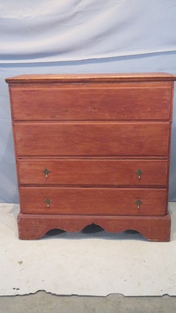 New England pine mule chest with 2 faux drawers & 2 real drawers (1 of 13)