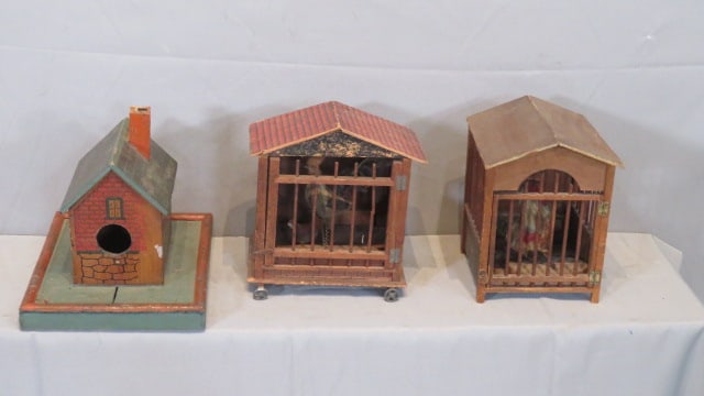 2 bird cage toys and 1 birdhouse (1 of 9)