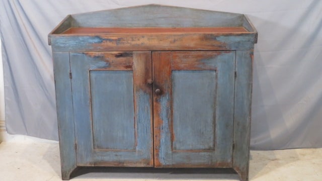 Blue painted dry sink (1 of 8)