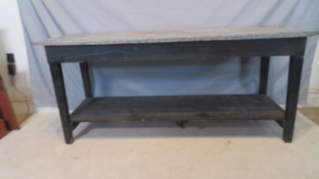 Black painted work table with zinc top (1 of 4)