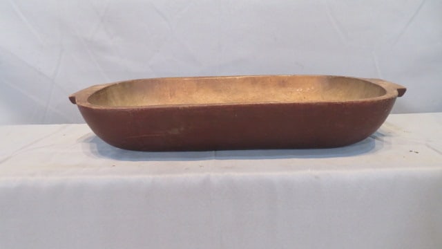 Painted wood dough bowl (1 of 3)