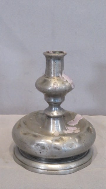 17th century Portuguese pewter candlestick (1 of 4)