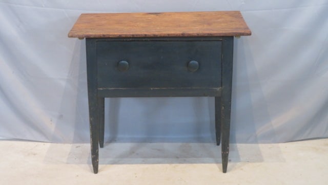 Painted pine one drawer work table (1 of 5)