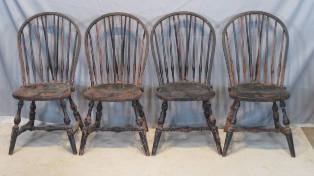 4 contemporary brace back Windsor chairs (1 of 9)