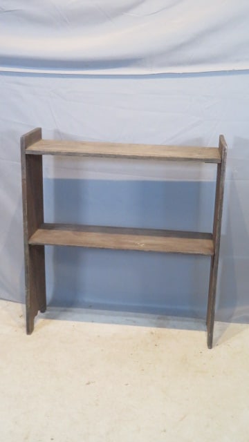 Late 19th-early 20th century weathered pine set of shelves (1 of 7)