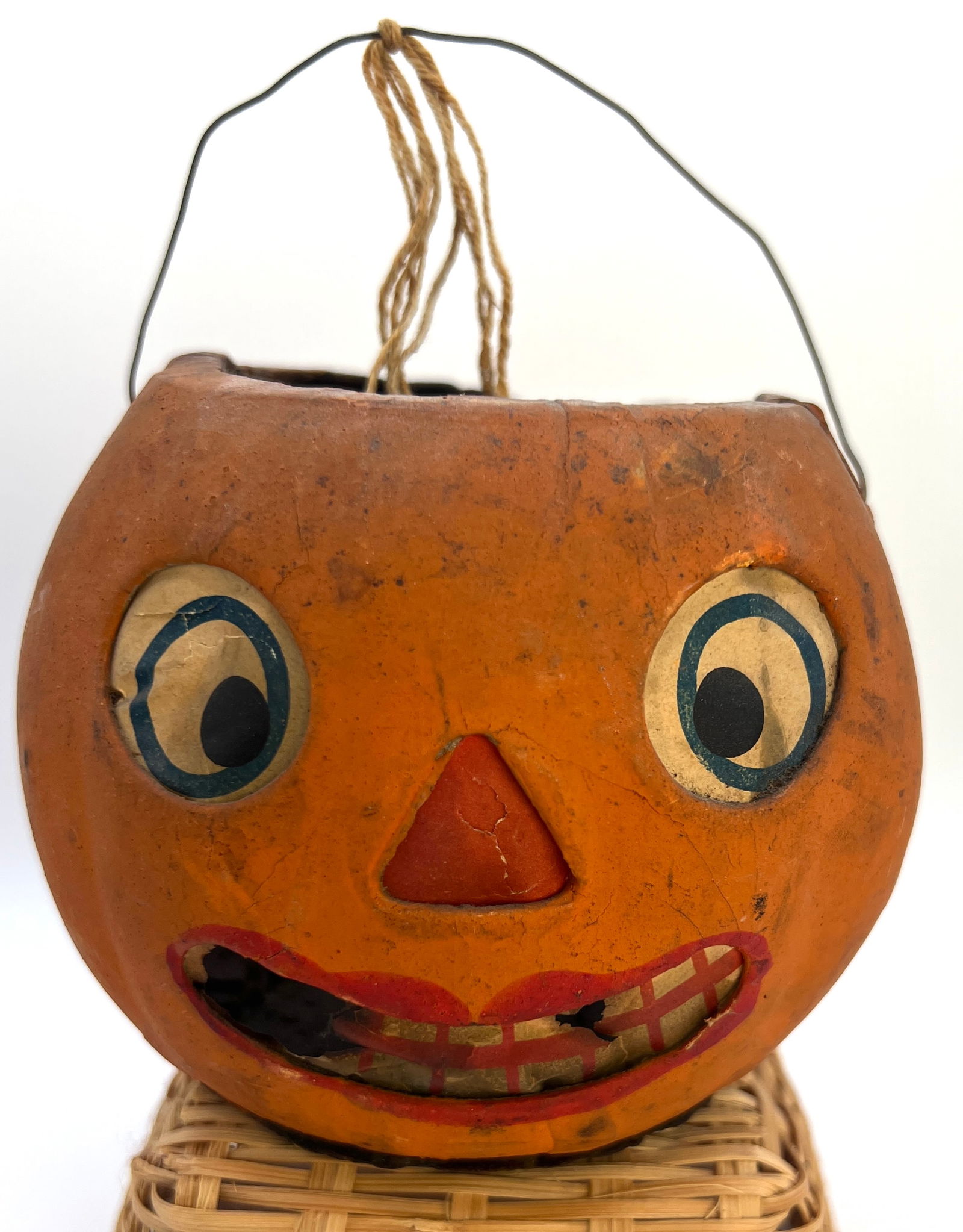 Two Face Paper Mache Jack O'Lantern (1 of 8)
