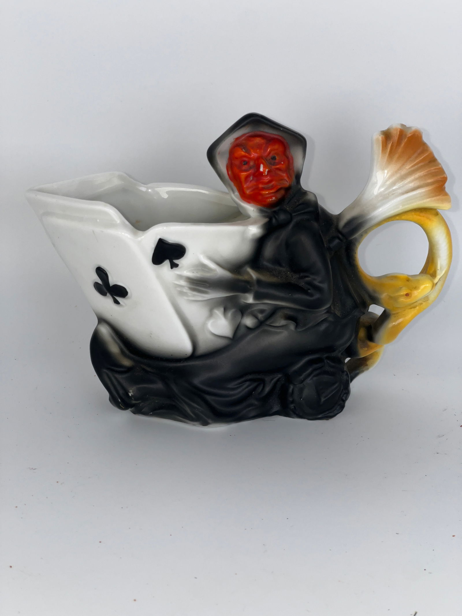 German Porcelain Witch w/ Cards Creamer (1 of 7)