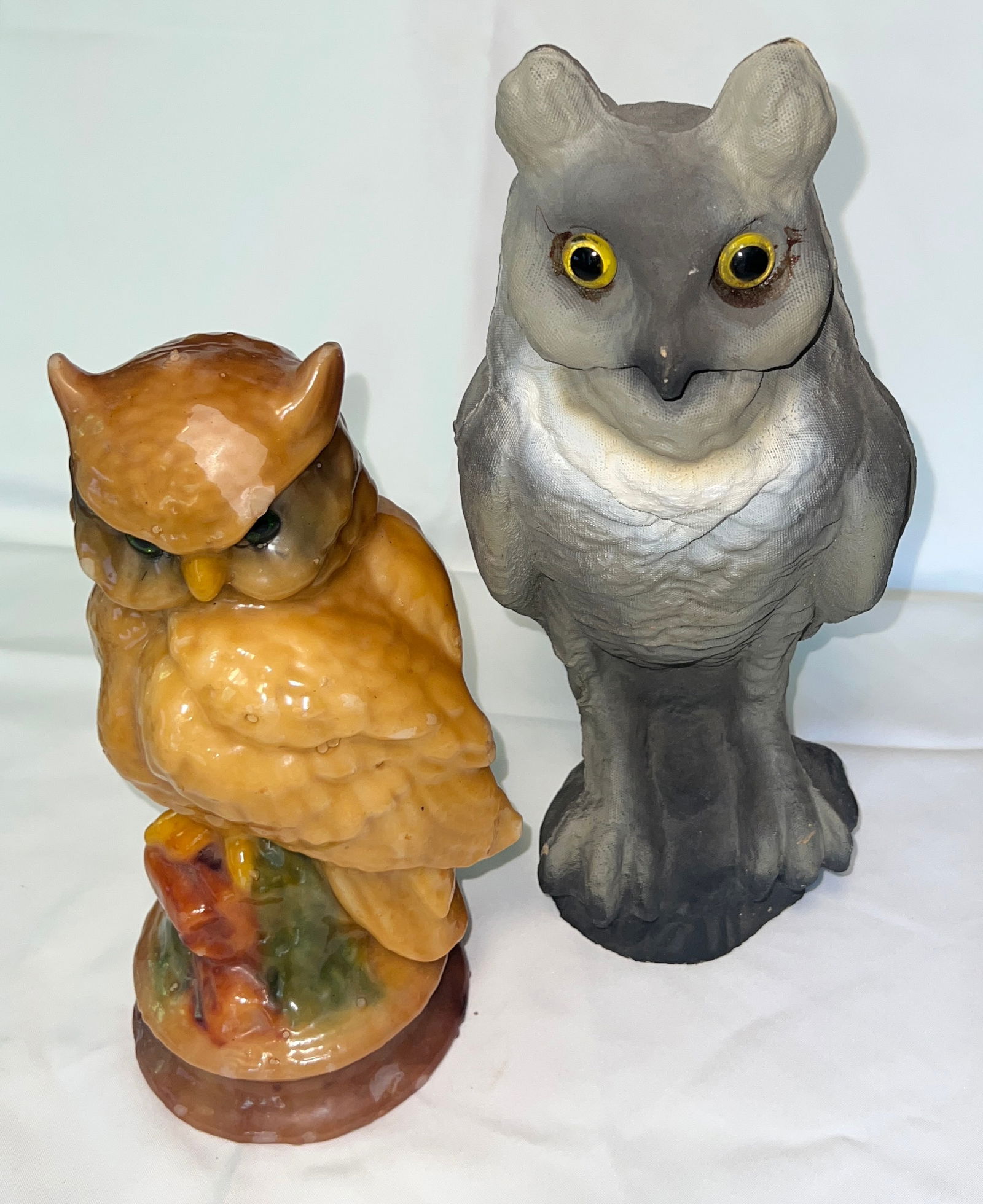 Halloween Wax Candle Owl & Fiber Owl (1 of 7)
