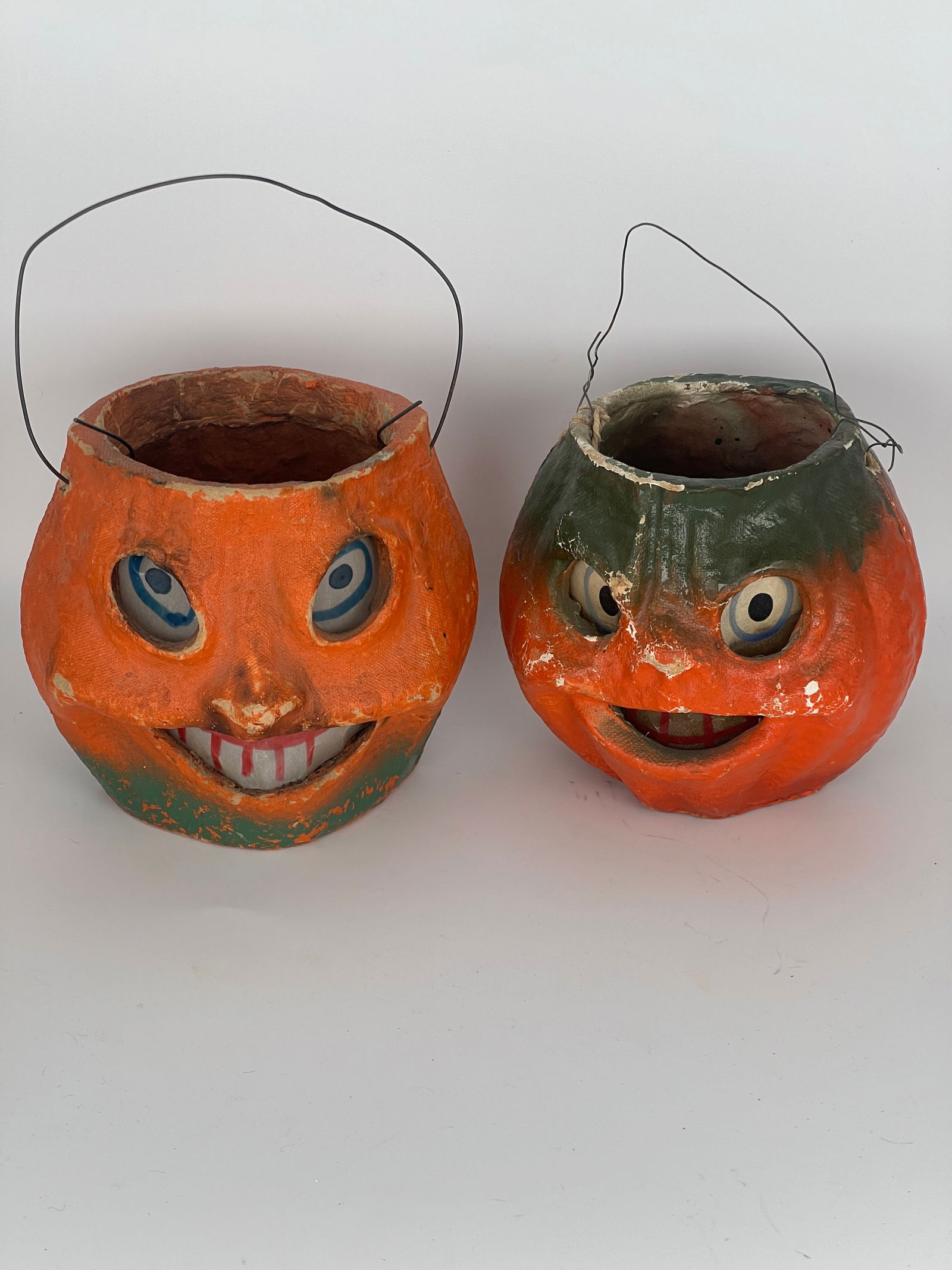 Two Jack O'Lanterns Paper Mache (1 of 11)