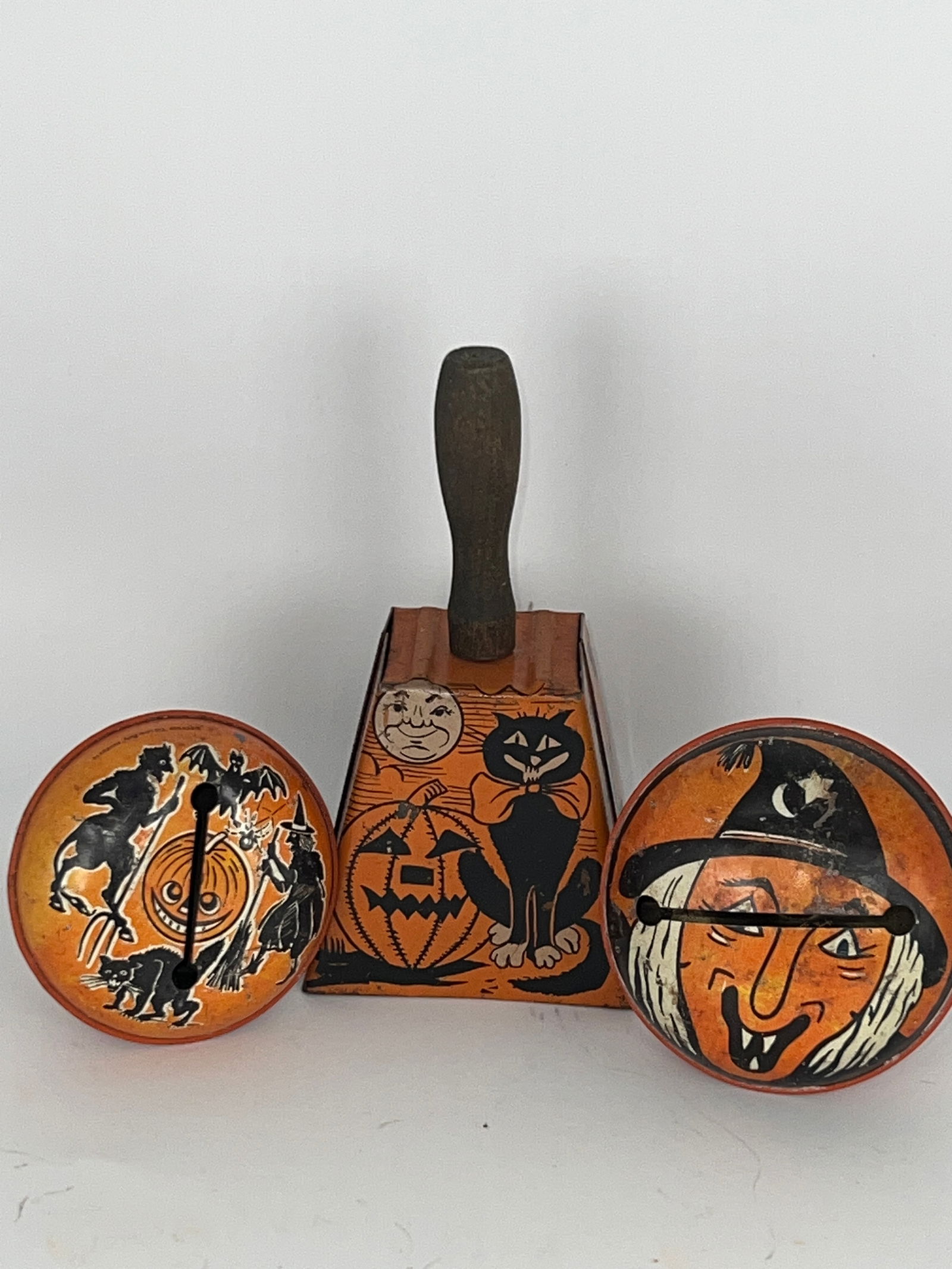 Three Tin Litho Halloween Noise Makers (1 of 10)