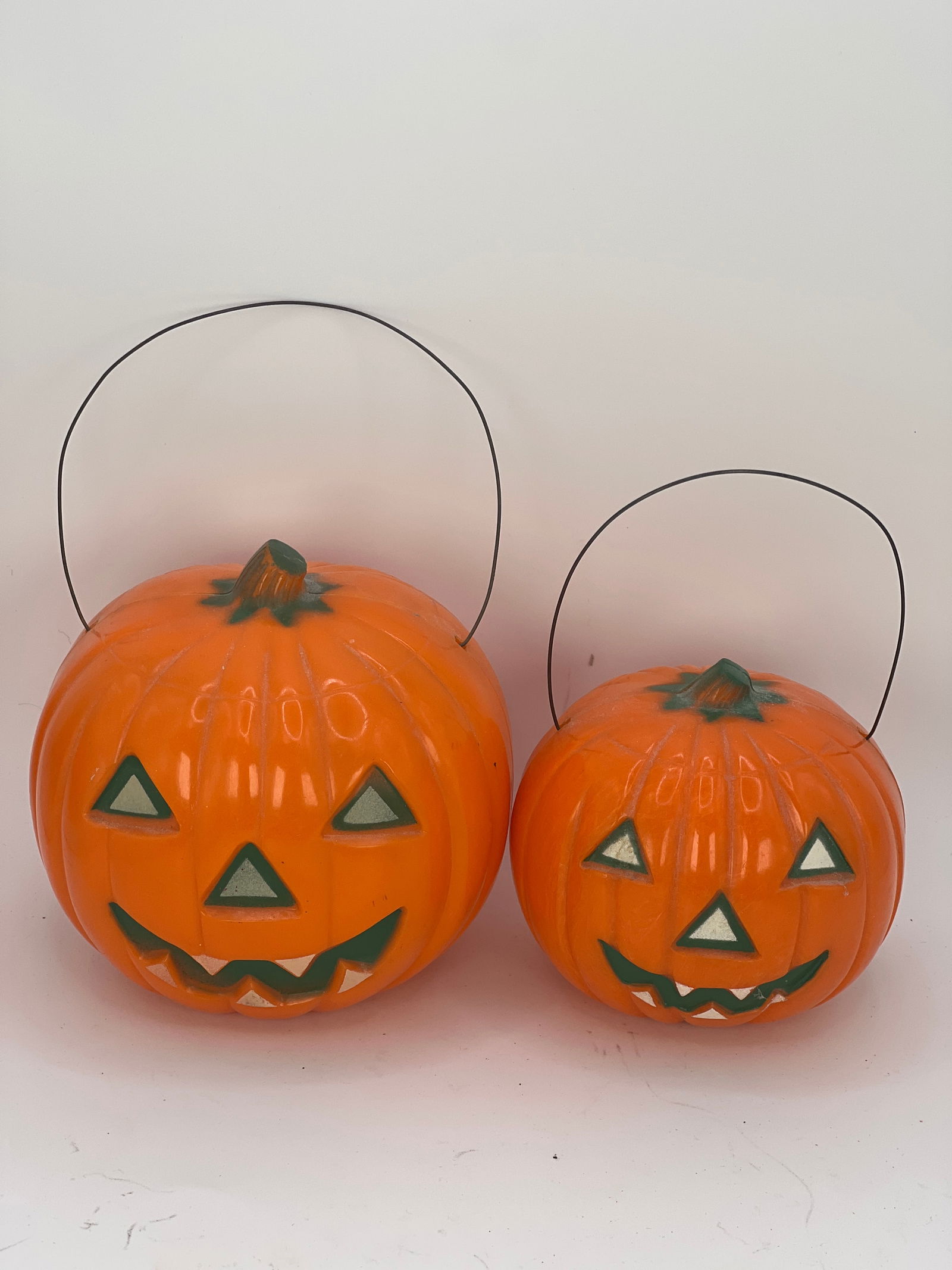 Two Plastic Jack O'Lantern Candy Containers (1 of 4)