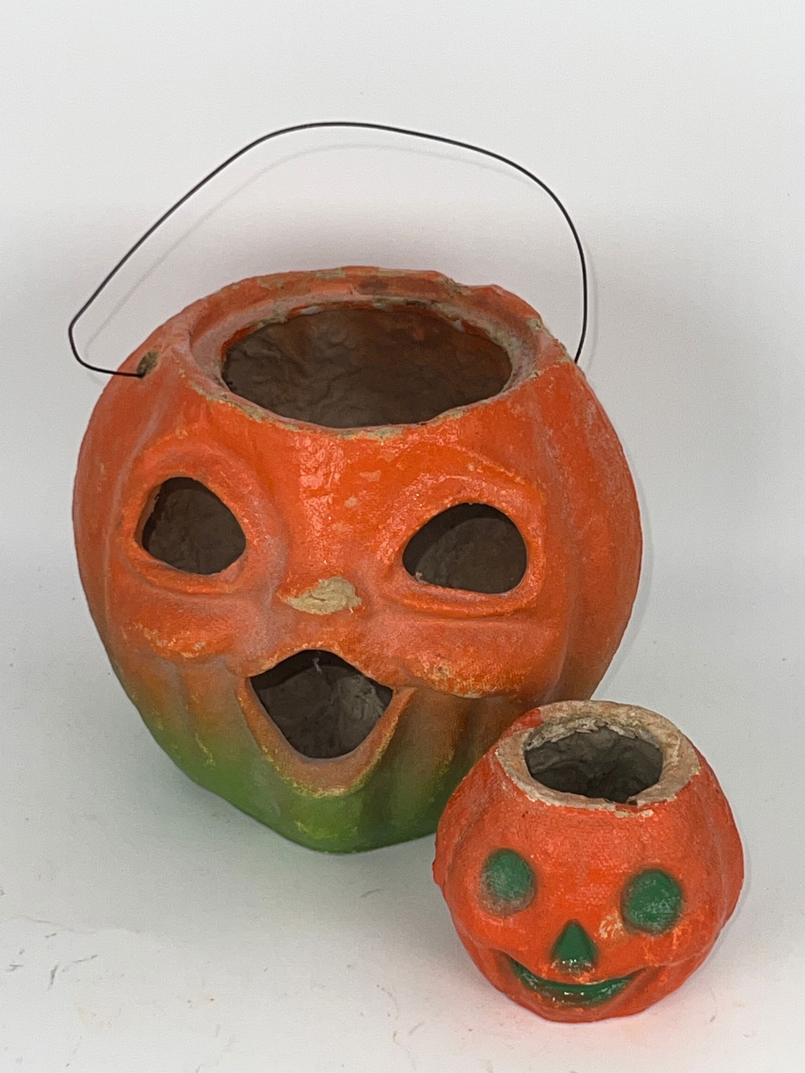 Two Paper Mache Jack O'Lanterns (1 of 8)