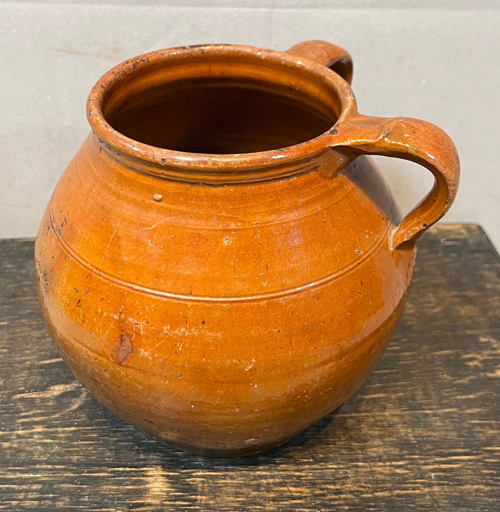 Ovoid Redware Two Handled Jar (1 of 6)