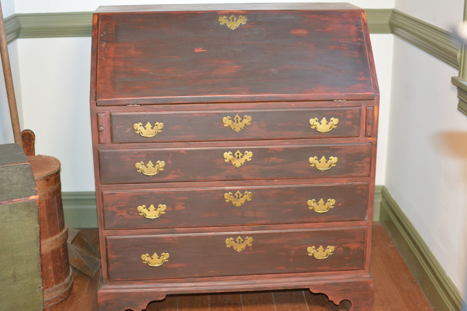18th Century New England Slant Lid Desk (1 of 9)