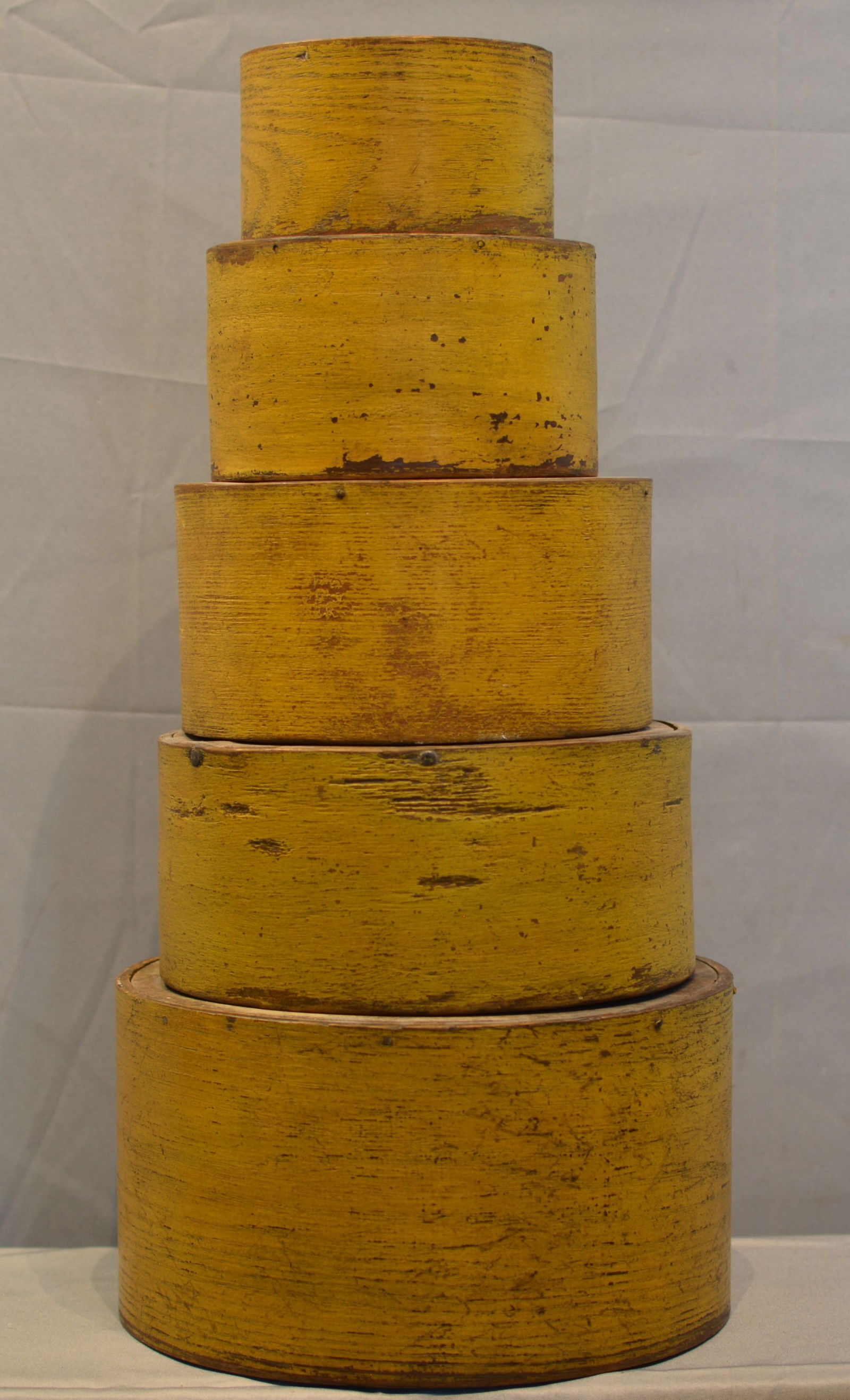 1850's Stack of Five Graduated Mustard Measurers (1 of 9)
