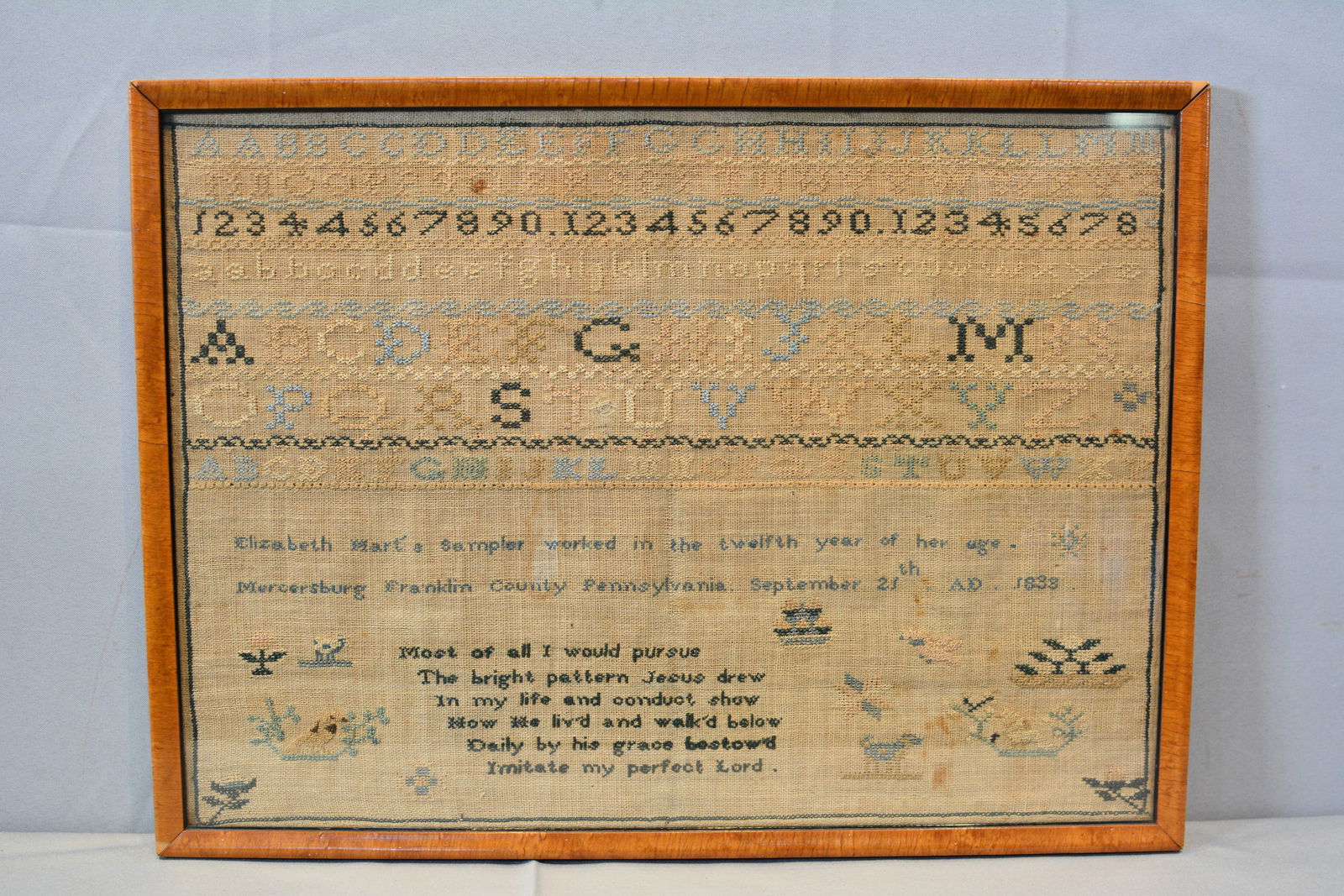 1838 Pennsylvania Sampler (1 of 6)