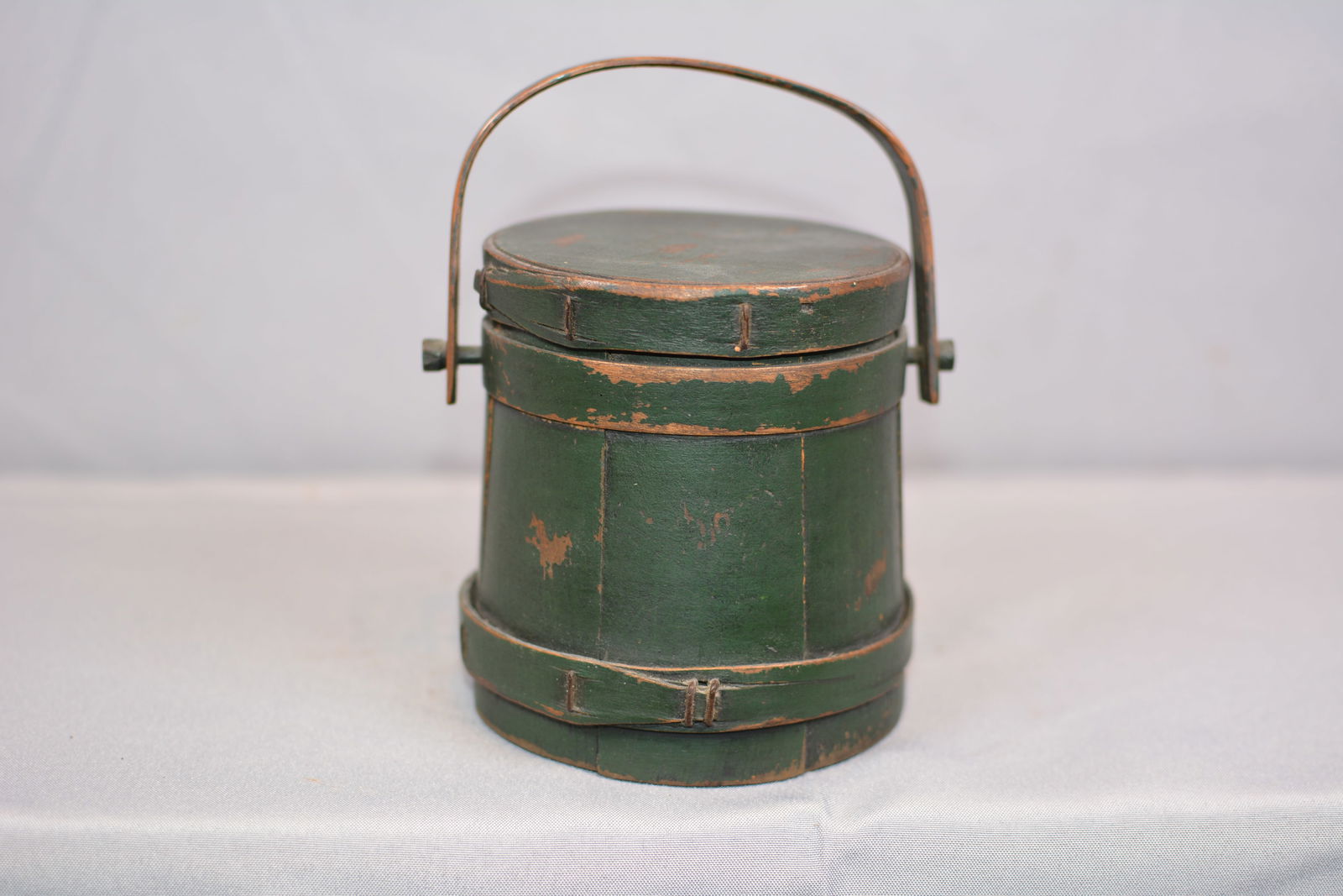 Small Size Green Painted Firkin (1 of 7)