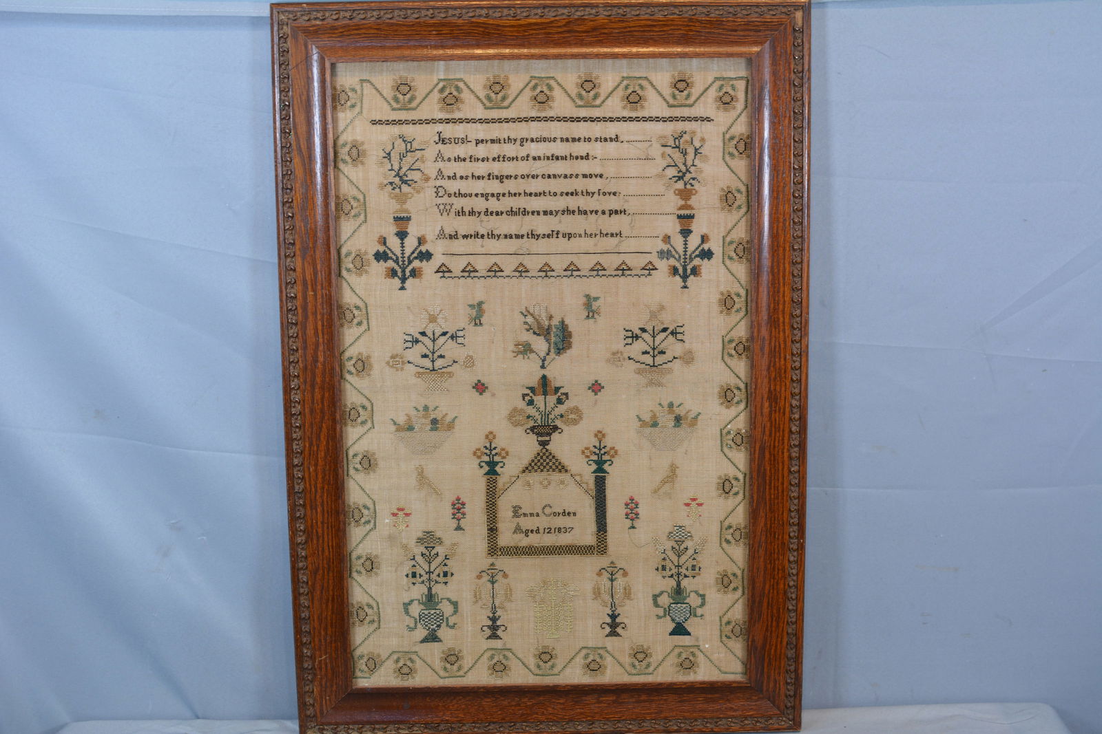 1837 Sampler Framed (1 of 6)