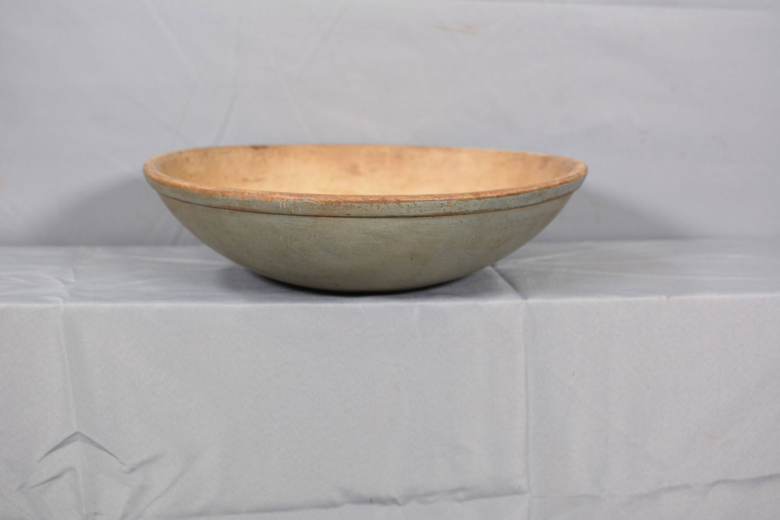 Wooden Bowl in Robin Egg Blue Paint (1 of 3)