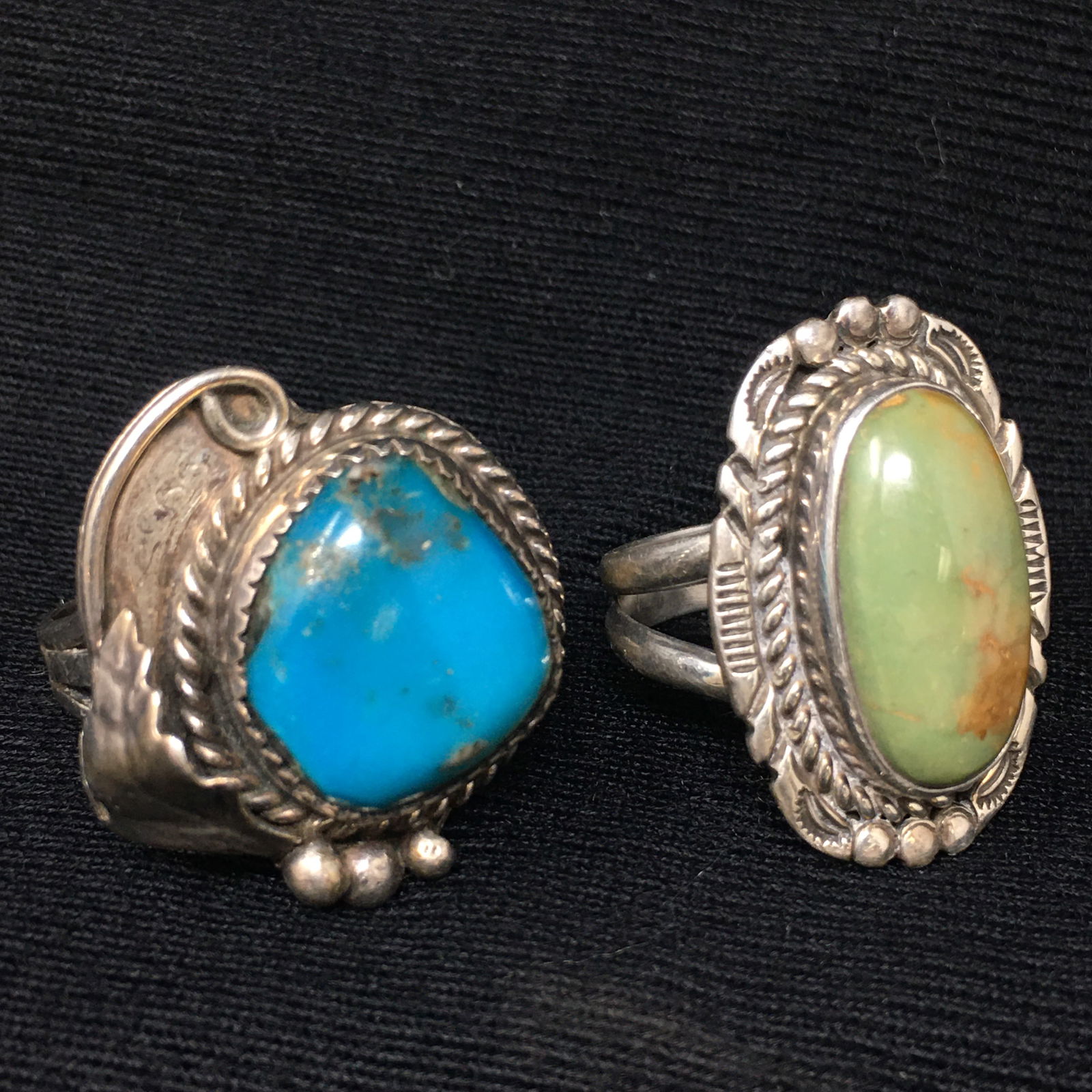 (2) Sterling Turquoise Rings (1 of 5)