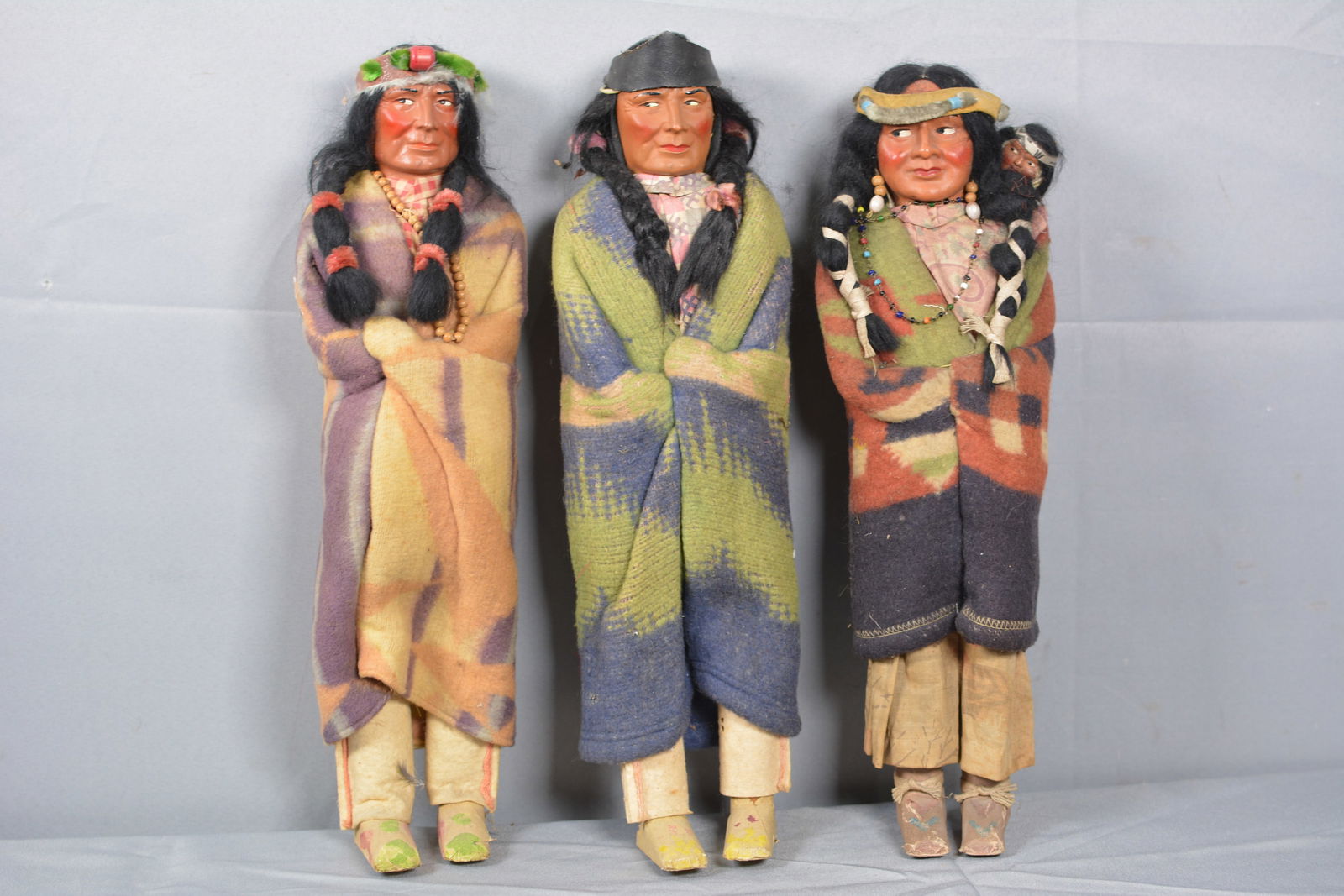 Three 1930's  16" T Skookum  Dolls (1 of 6)