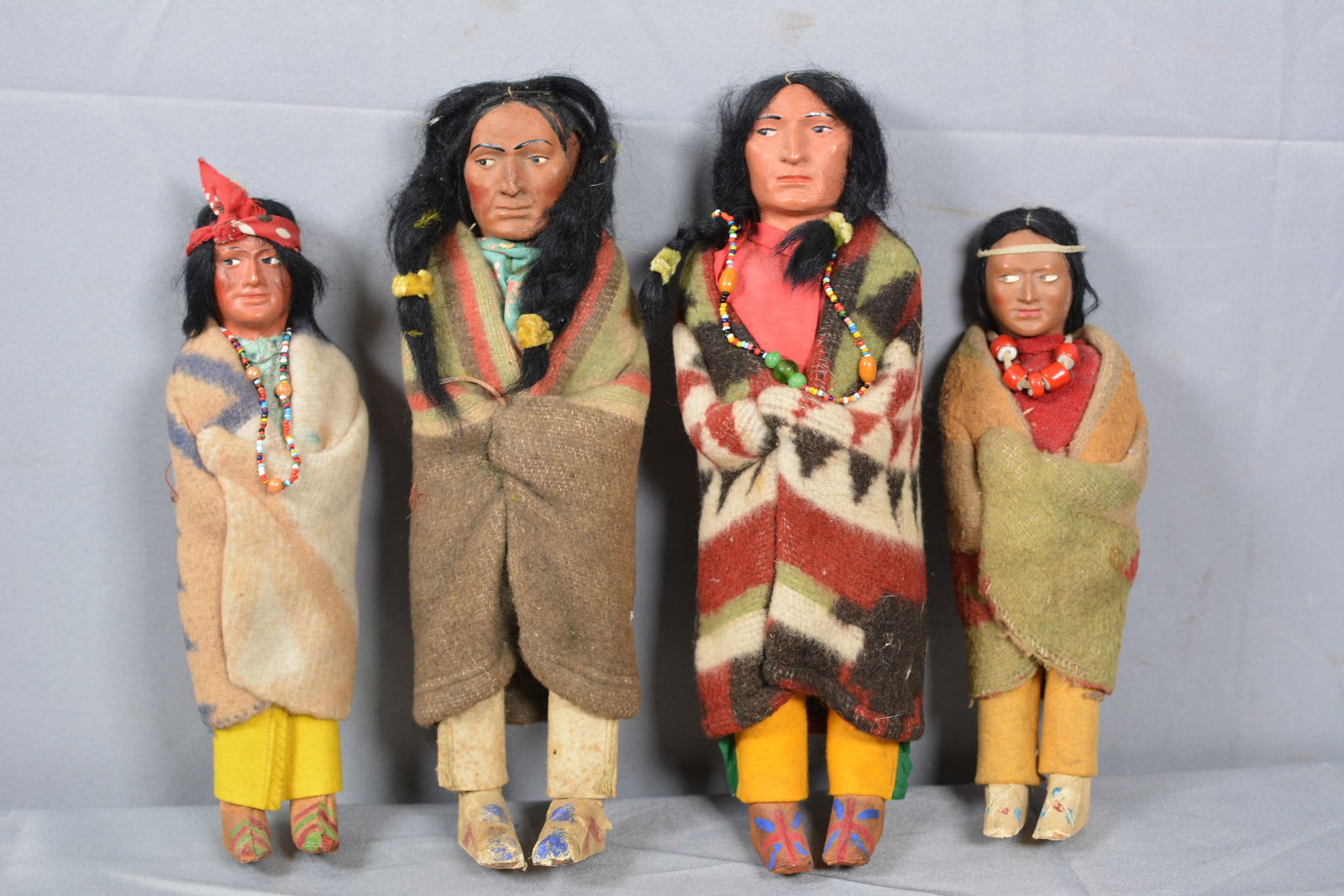 Four 1930's Skookum Dolls (1 of 9)