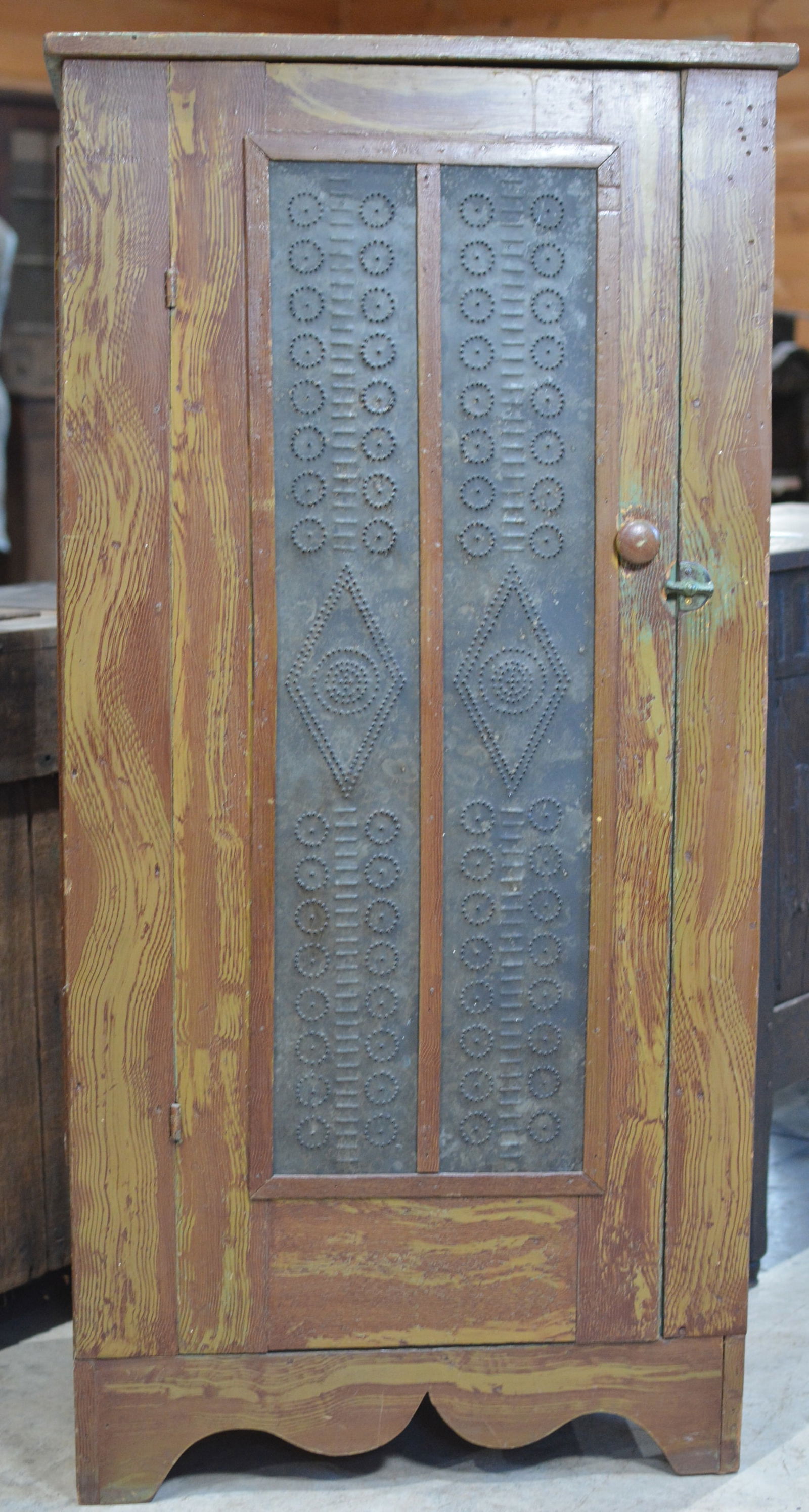 Grain Painted Pie Safe (1 of 4)