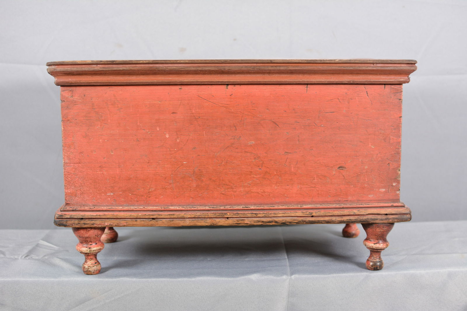 Miniature Blanket Box In Old Red Paint (1 of 8)