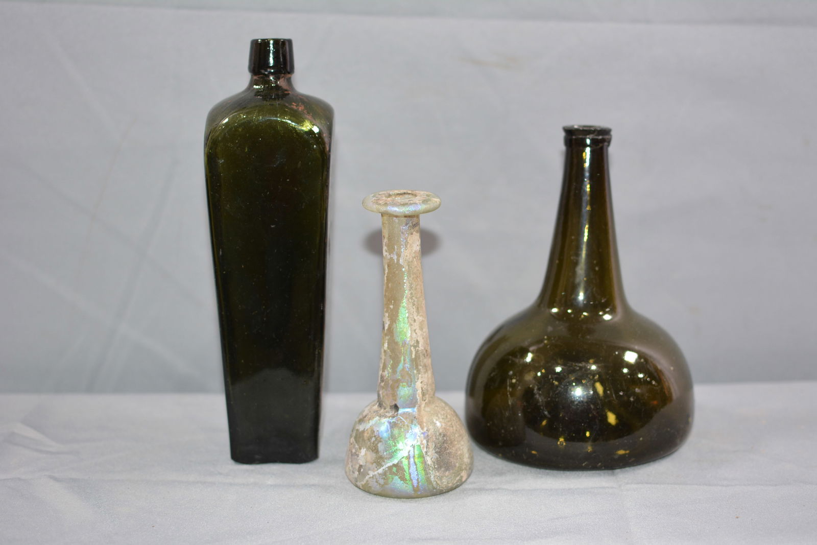 Three Early Glass Bottles (1 of 6)