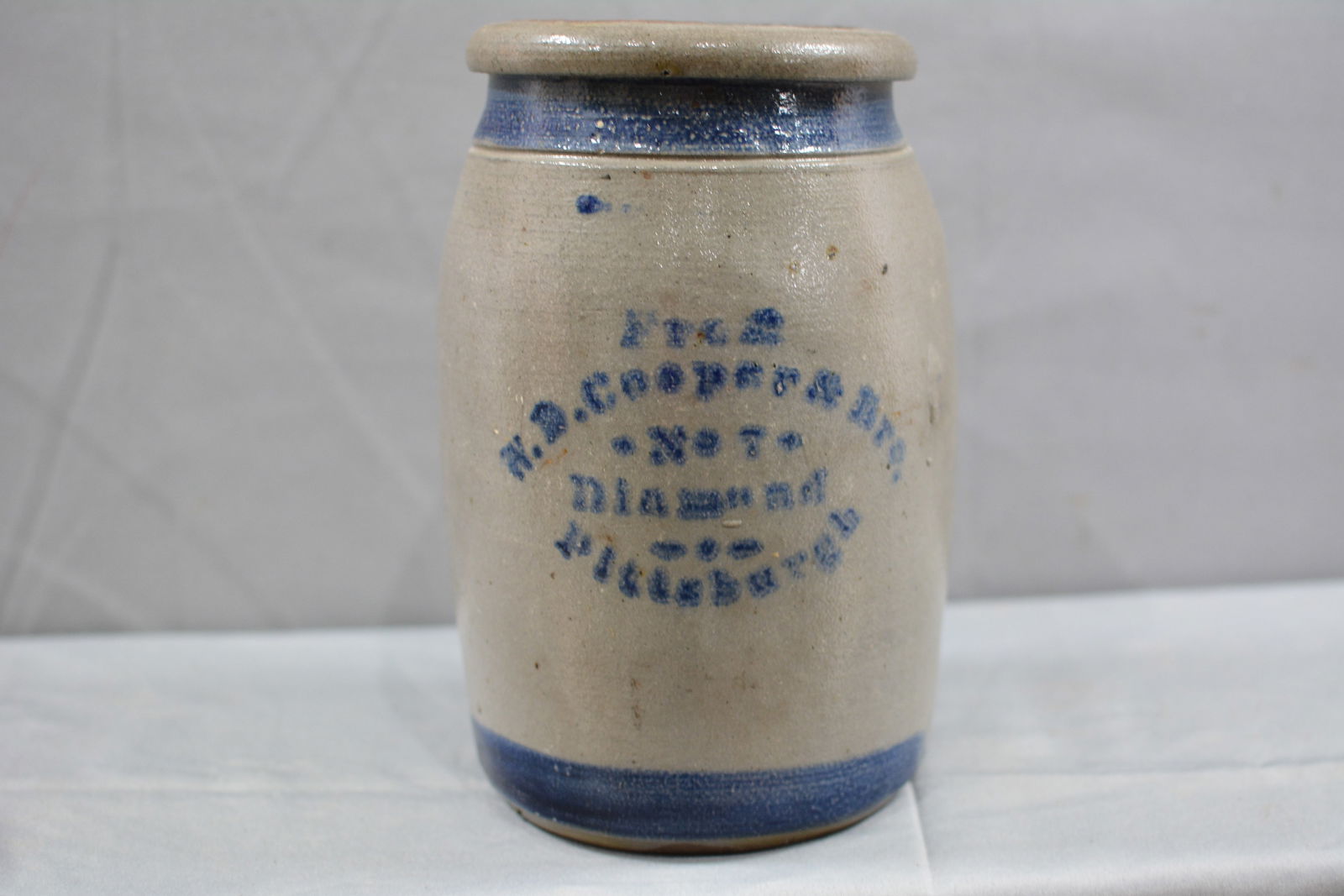 HD Cooper & Bro. Blue Decorated Stoneware Jar (1 of 7)