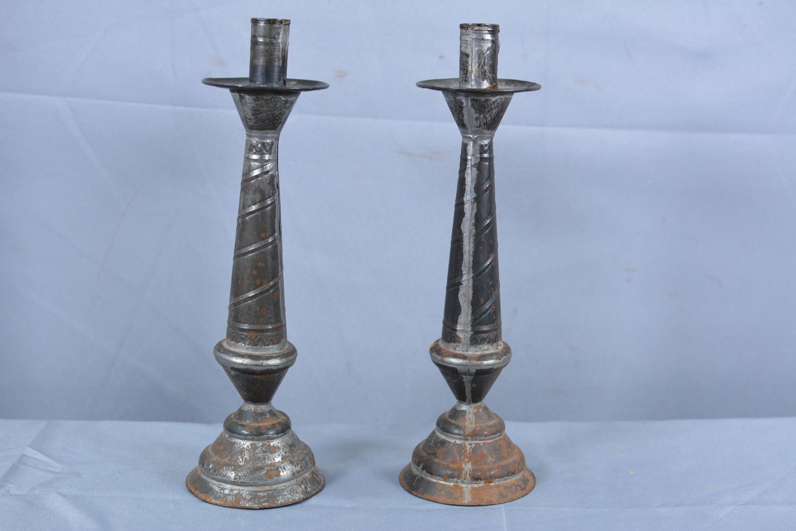 Two Tinware Candle Holders (1 of 2)