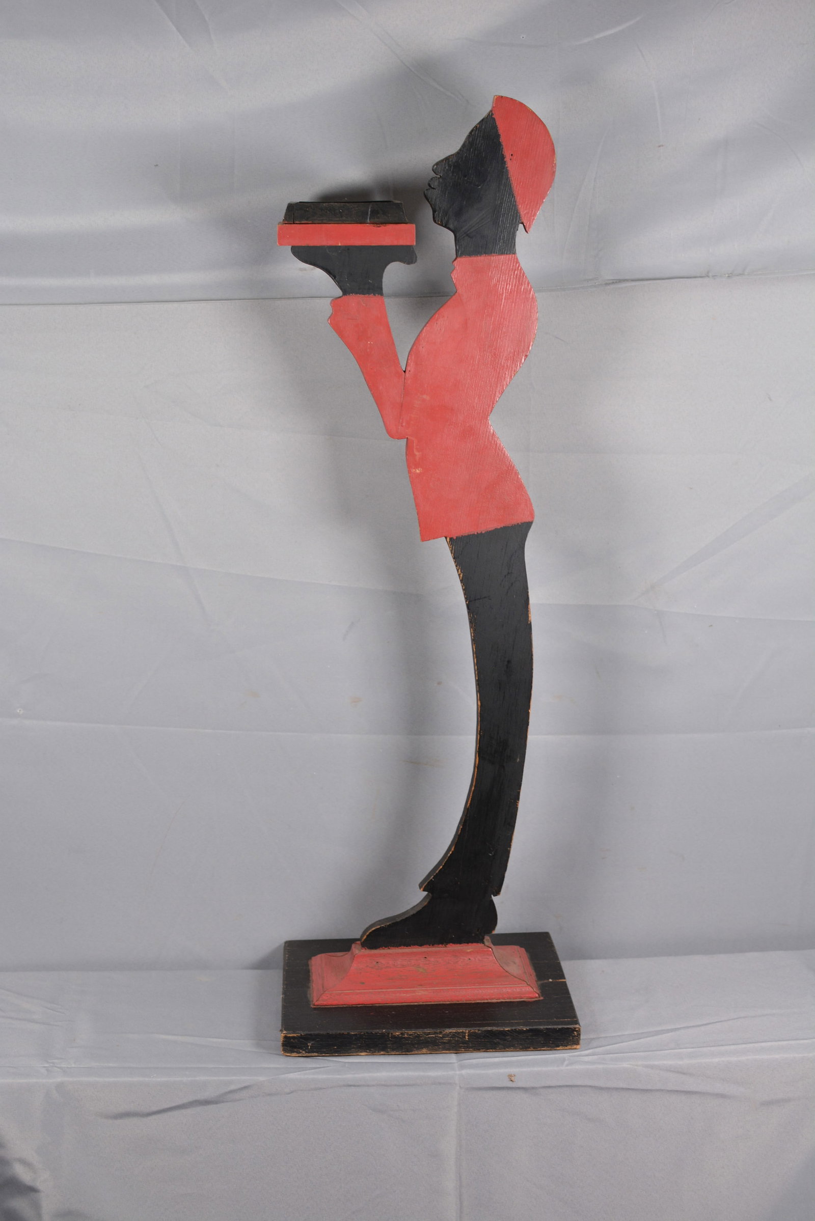 Silent Butler Black Americana: 1930's silent butler black americana. Base 12" W x 10"D x 27"T