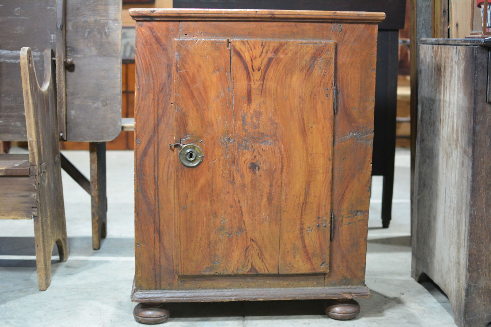 Early Dovetailed Case Single Door Cupboard (1 of 6)