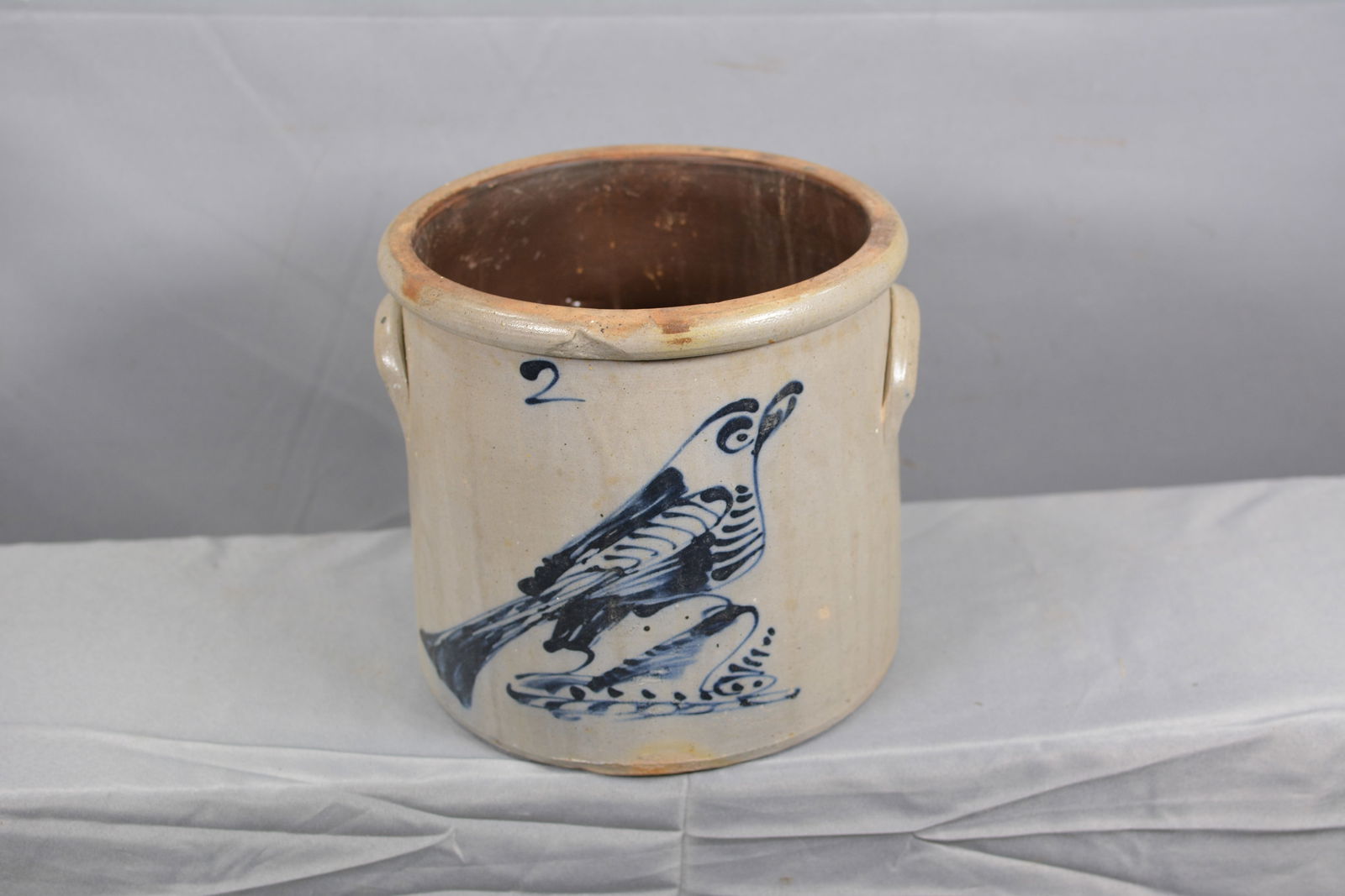 2 Gallon Blue Decorated Bird Crock (1 of 6)