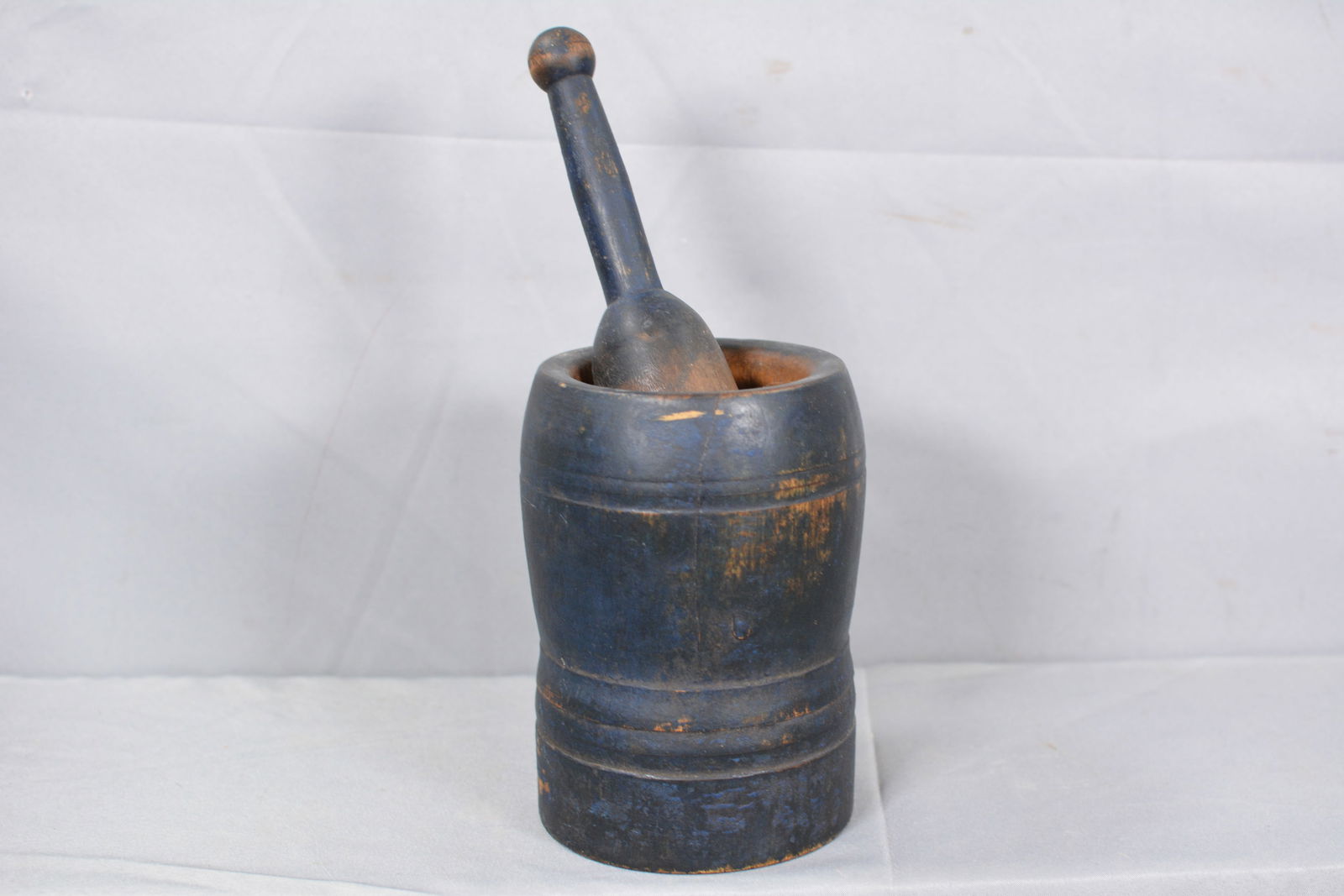 Early Mortar & Pestle in Old Blue Paint (1 of 5)