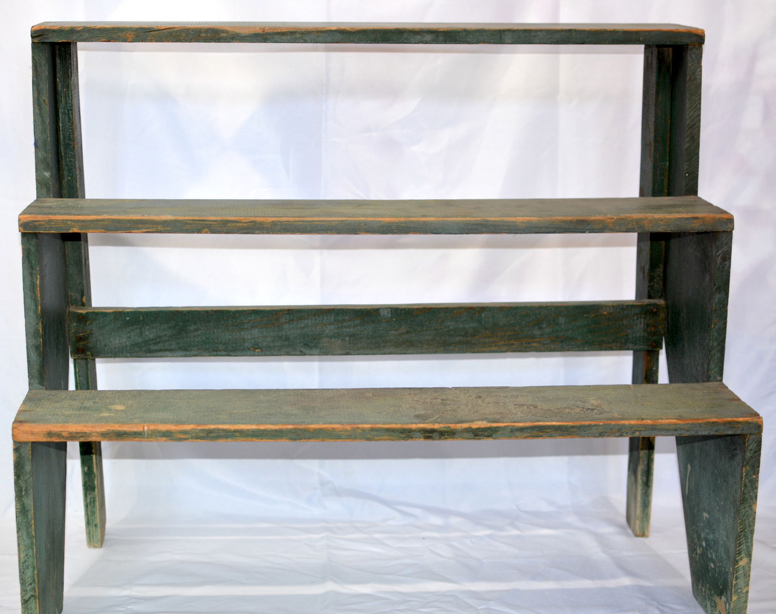 Three Tiered Plant Stand in Old Green Paint (1 of 5)