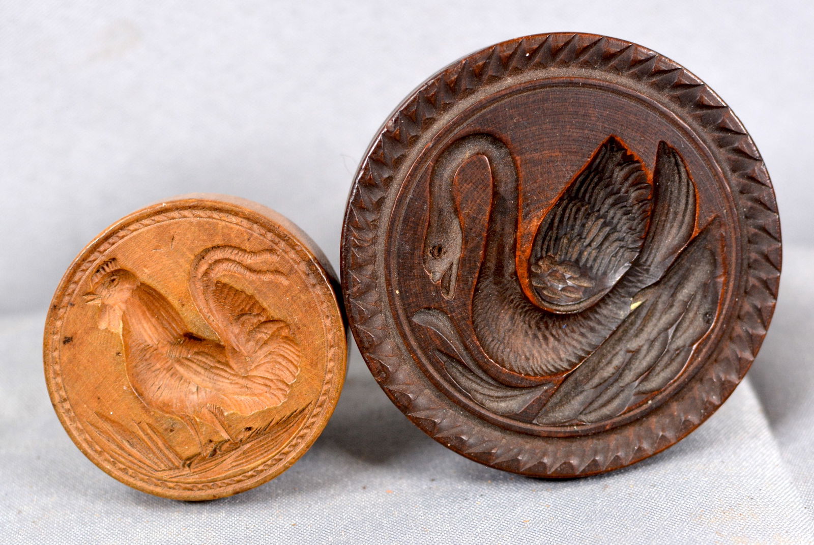 Two Early Butter Print Swan & Chicken (1 of 2)