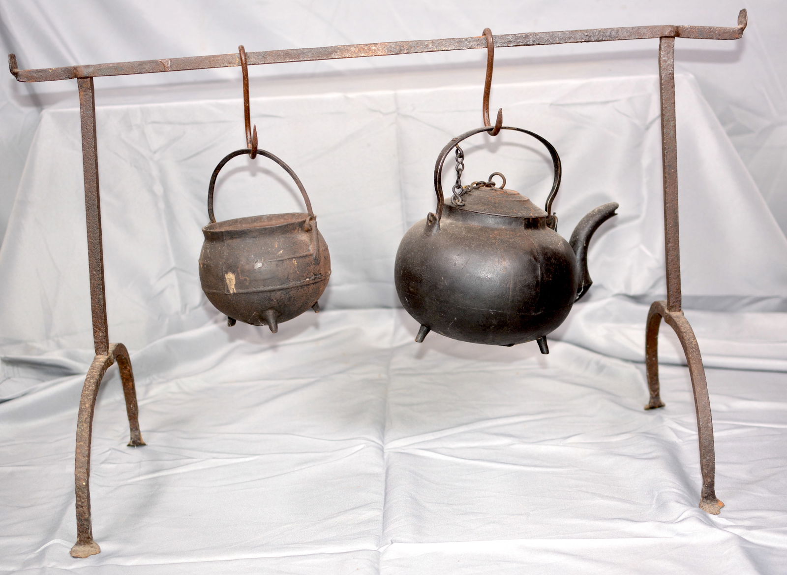 Early Hand Forged Fireplace Pot Hanger (1 of 5)