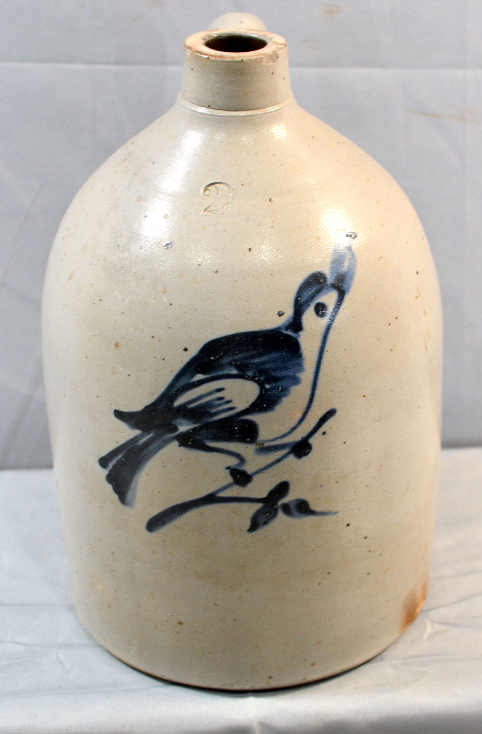 Two Gallon Blue Decorated Bird Jug (1 of 6)