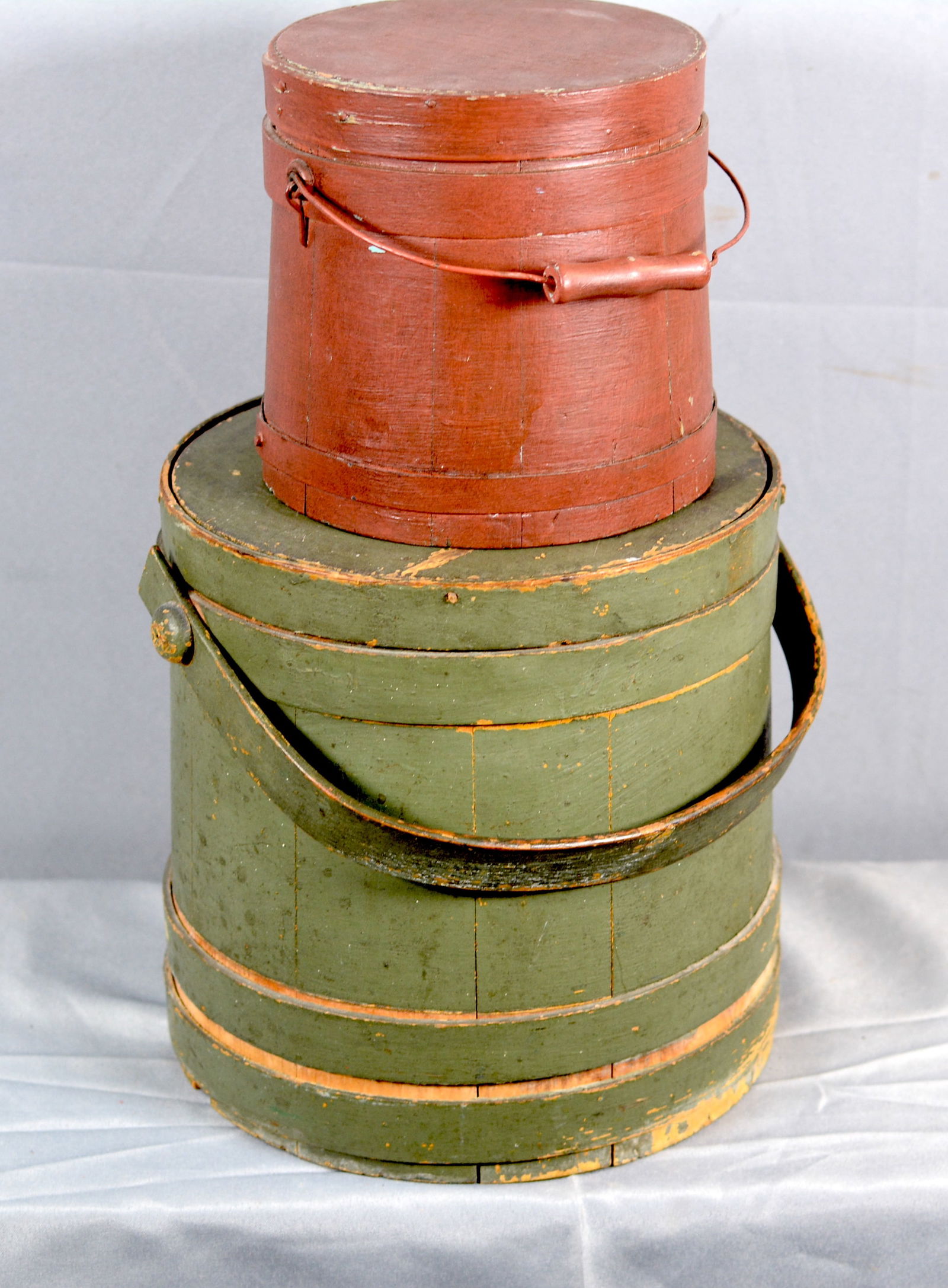 Two Painted Wooden Firkins (1 of 8)