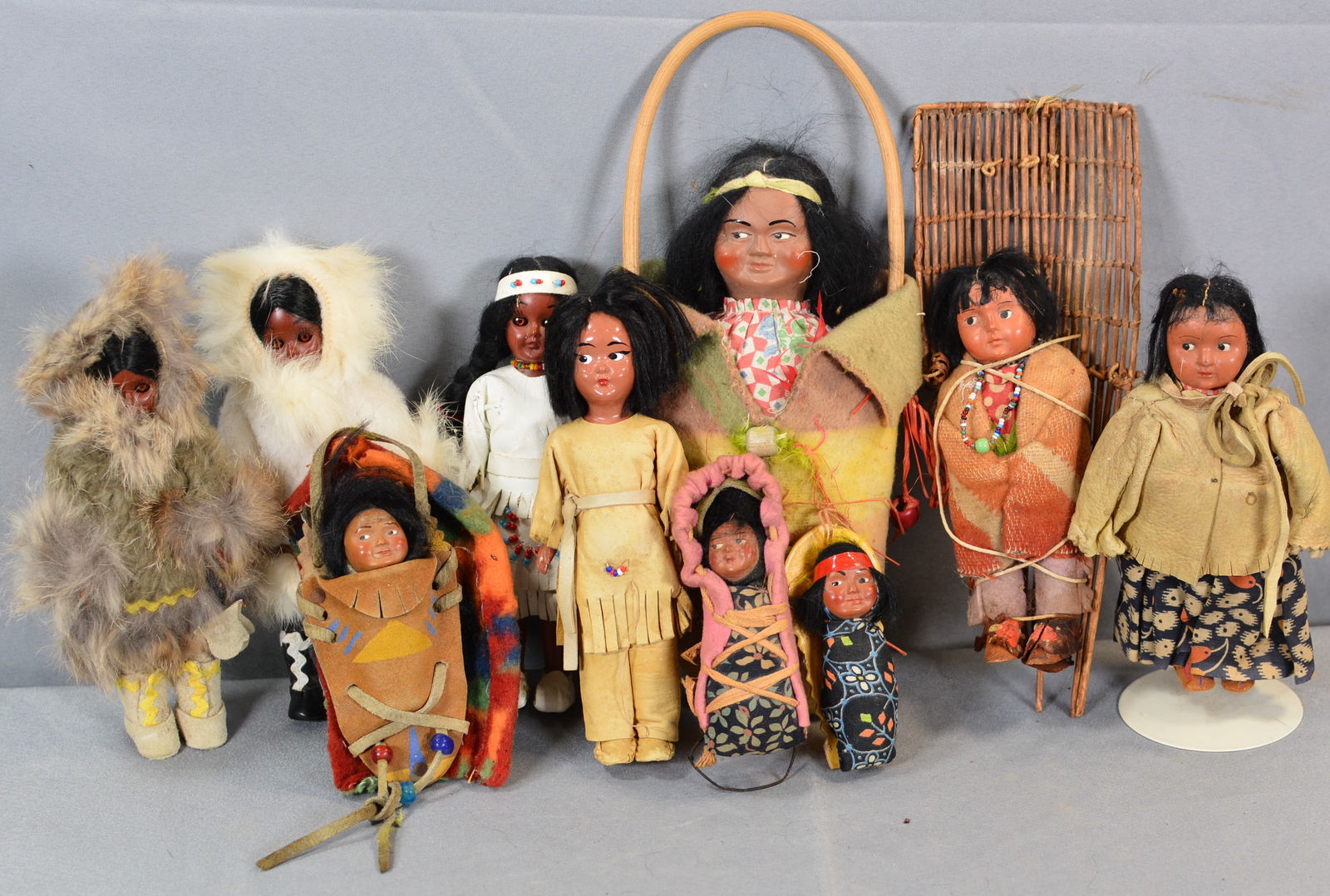 Group of Skookum Dolls & Inuit Dolls (1 of 8)