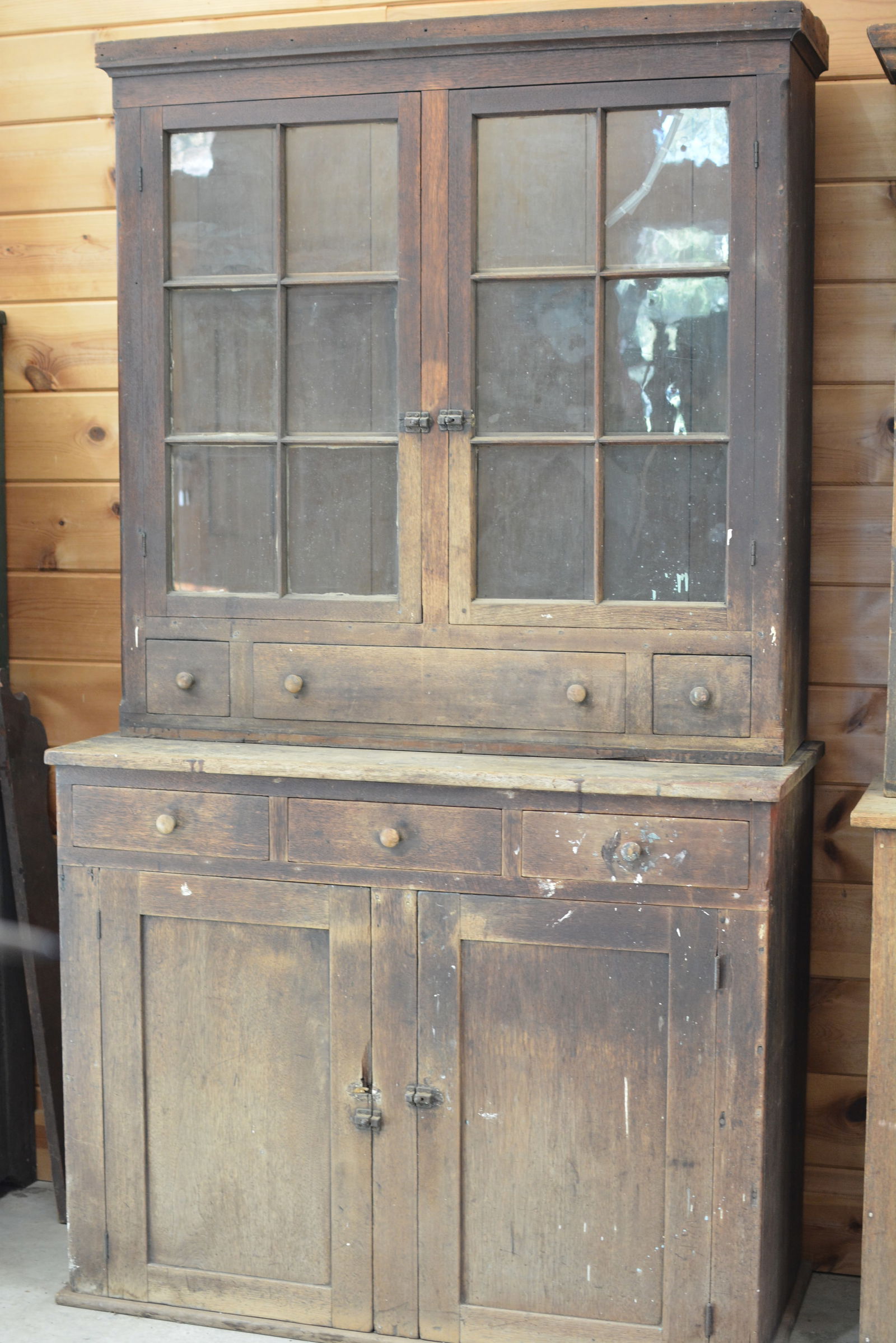 Two Piece Stepback Cupboard Glass Doors (1 of 12)