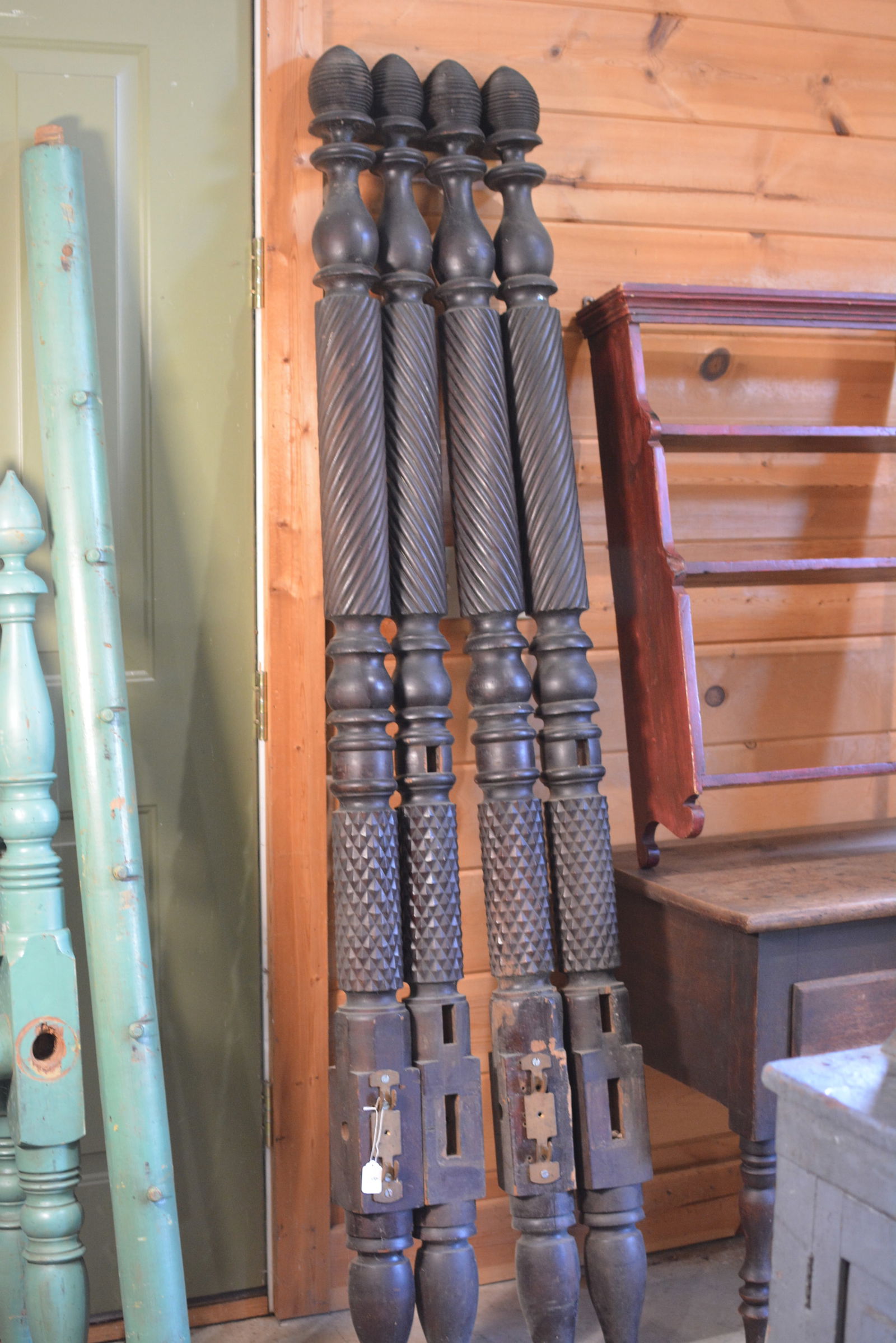 Four Carved Bed Posts (1 of 4)