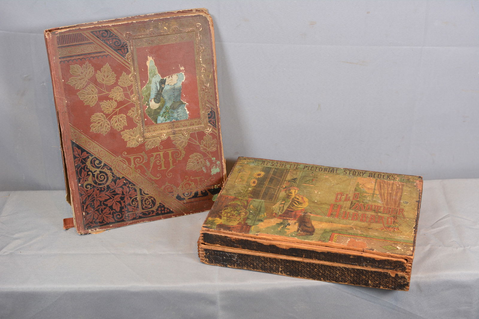 Pictorial Story Block of Old Mother Hubbard IOB (1 of 9)