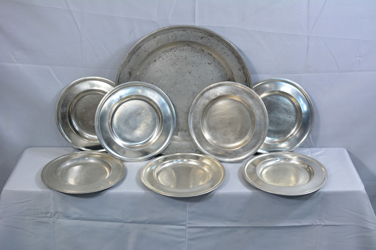 7 Royal Holland plates, 10 inch plates, Early 17 inch charger-Touchmark (1 of 5)