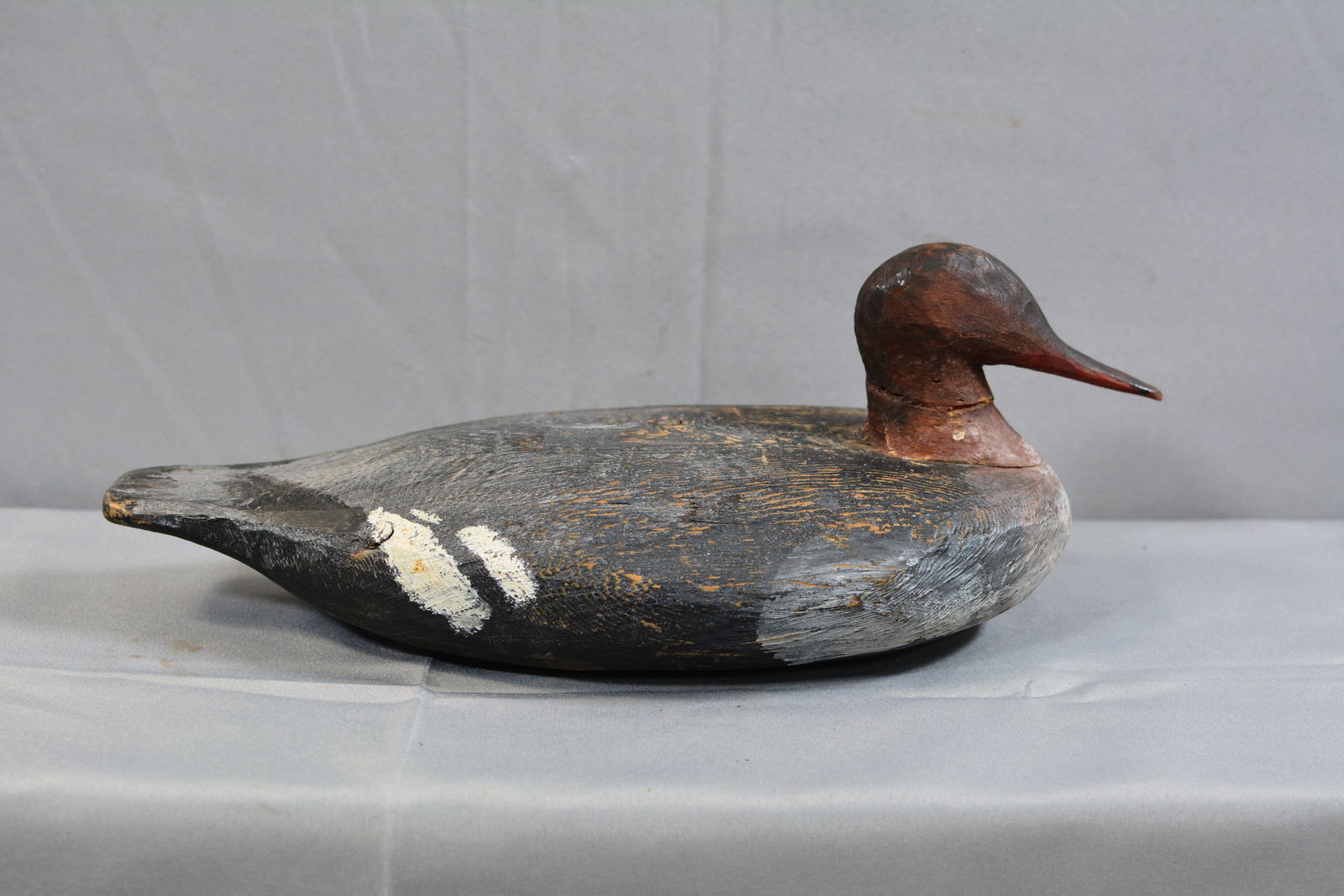 Early folk art decoy, primitive paint, nice wear, 13"X8"X6": Early folk art decoy, primitive paint, nice wear, 13"X8"X6"