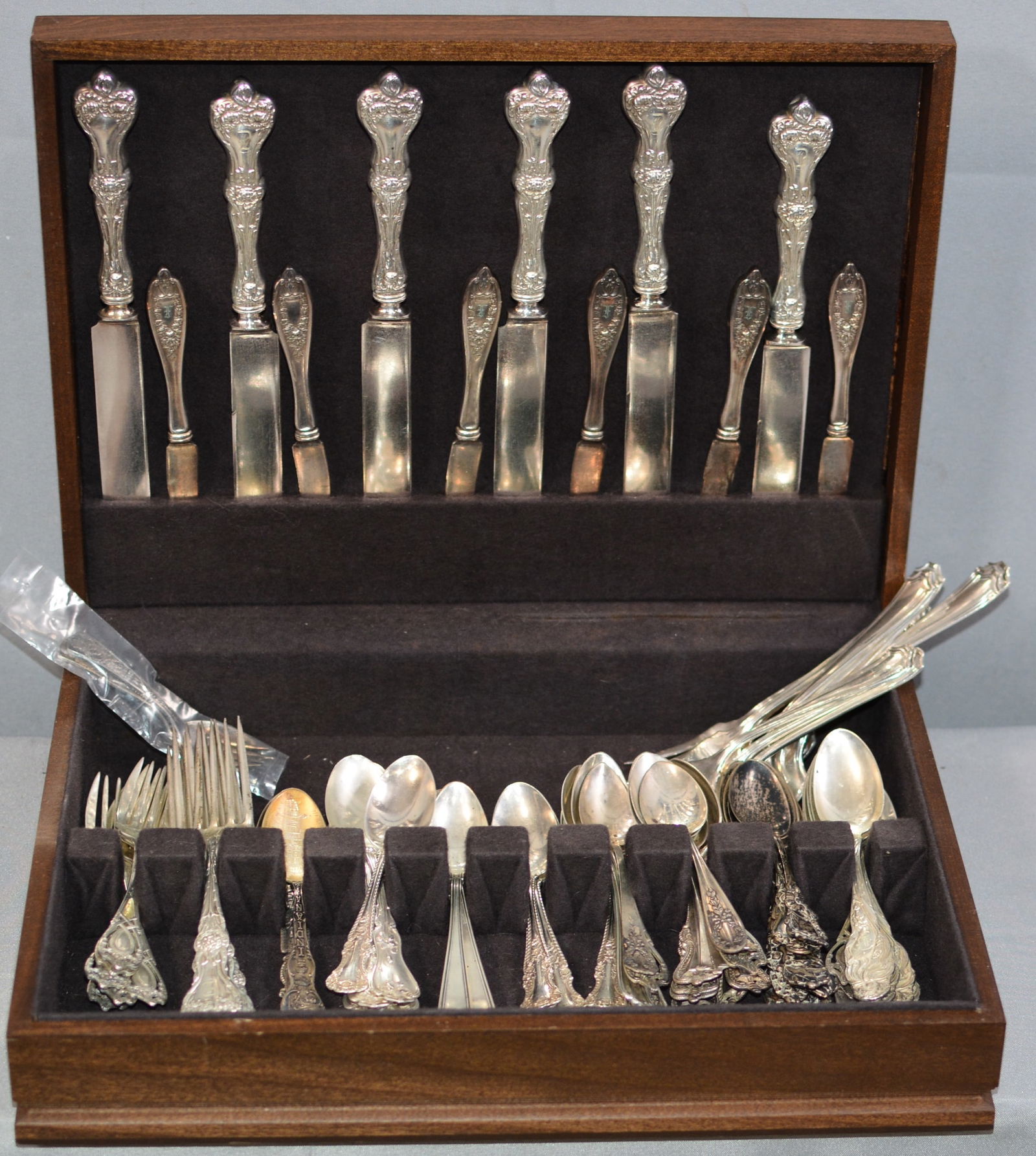 Boxed mixed sterling flatware, 63 oz of sterling (1 of 4)