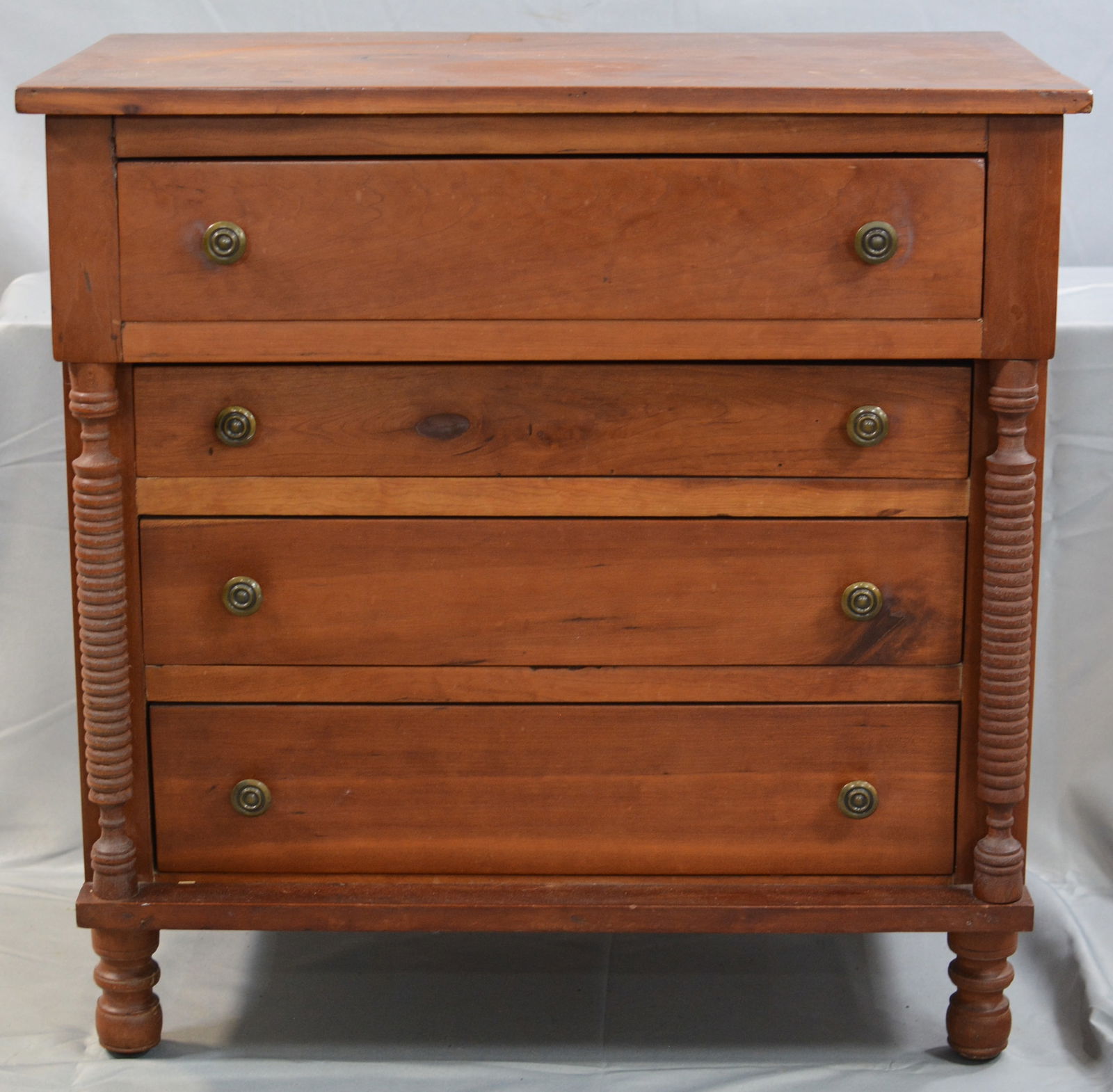 American Empire Cherry Chest in 1/3 Scale Size, unusual size cherry chest, with 4 dovetailed drawers (1 of 8)